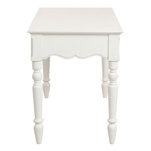 Bureau 2 tiroirs mdf blanc - romance