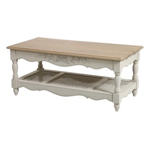 Table basse rectangulaire cannée mdf