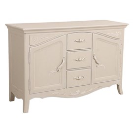Buffet bas 2 portes mdf blanc - lubéron