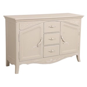 Buffet bas 2 portes bois blanc - lubéron