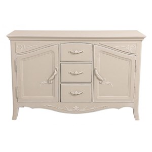 Buffet bas 2 portes mdf blanc - lubéron