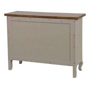 Meuble bas de rangement bois gris -