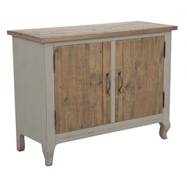 Buffet bas 2 portes bois gris - provence