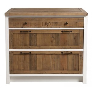 Casserolier 3 tiroirs bois blanc -