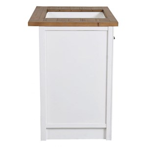 Meuble pour four et plaque bois blanc -