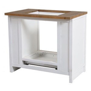 Meuble pour four et plaque bois blanc -