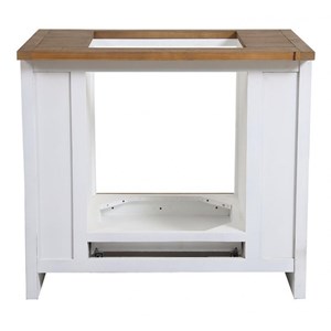 Meuble pour four et plaque bois blanc -