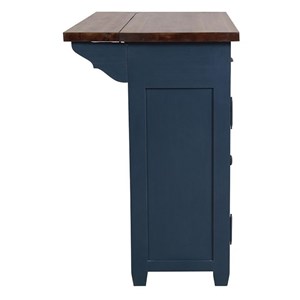 Comptoir bar bois bleu - brocante