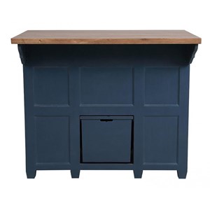 Comptoir bar bois bleu - brocante