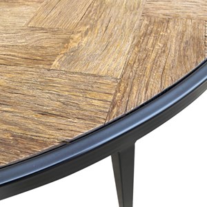 Console demi-lune bois marron -