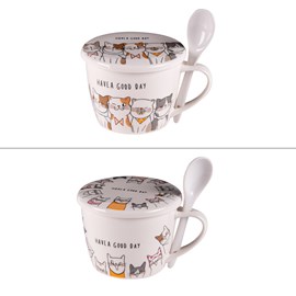 Bol à soupe le chat avec couvercle  75 c