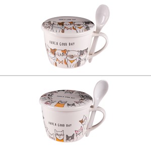 Bol à soupe le chat avec couvercle  75 c