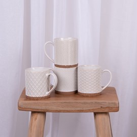 Lot de 4 mugs jaspe 35 cl