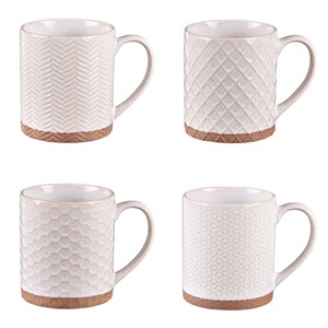 Lot de 4 mugs jaspe 35 cl