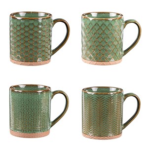 Lot de 4 mugs jaspe 35 cl