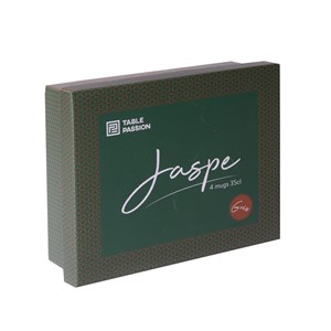 Lot de 4 mugs jaspe 35 cl