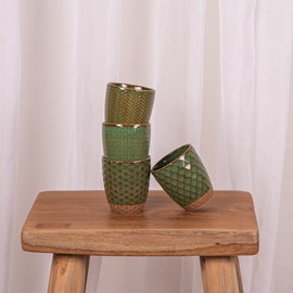 Lot de 4 gobelets jaspe 20 cl