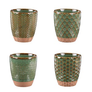 Lot de 4 gobelets jaspe 20 cl