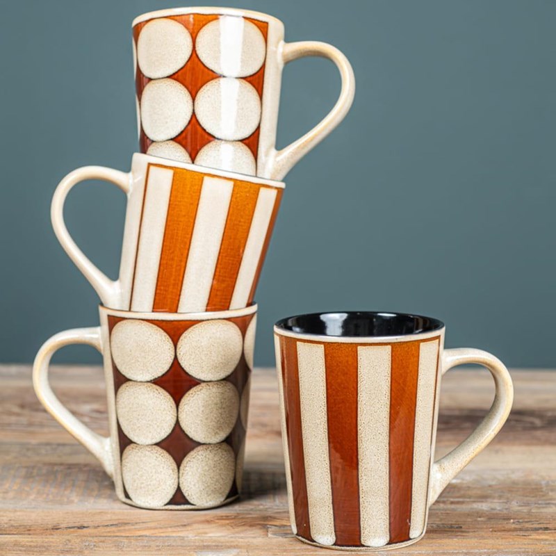 Lot de 4 mugs shelby 40 cl