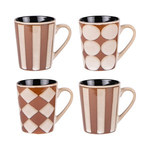 Lot de 4 mugs shelby 40 cl