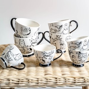 Lot de 4 tasses mistigris 20 cl