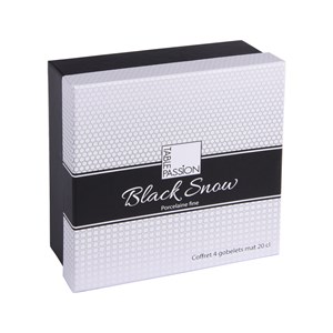 Lot de 4 gobelets à thé snow black mat