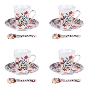 Coffret 4 tasses  16 cl flor