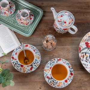 Coffret 4 tasses  16 cl flor