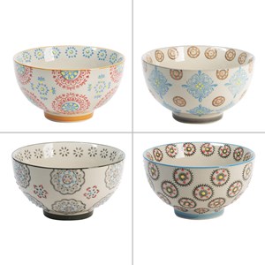 Coffret de 4 bols bohème 14 cm