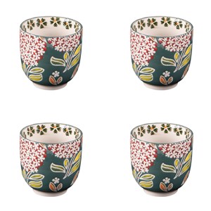 Lot de 4 gobelets 7 cm cottage