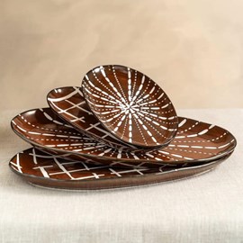 Plat ovale utah 20x13 cm (1 modèle aléat