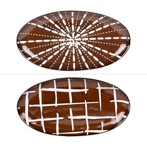 Plat oval utah 35,5x19 cm (1 modèle aléa