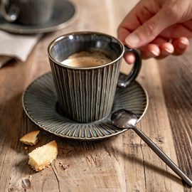 Lot de 6 tasses à café  liv   9 cl