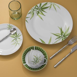 Service 30 pièces bambou