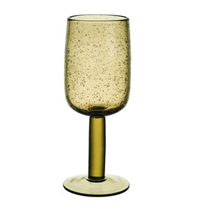 Verre à pied perla bullé 28 cl ambre x6