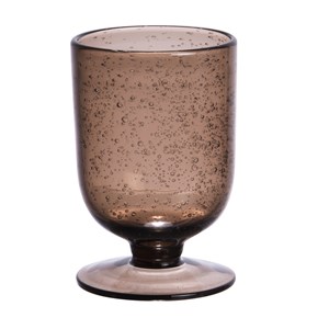 Verre à pied gordes bullé 25 cl brun x6