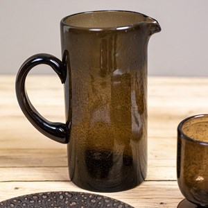 Pichet bullé 1,1 l brun