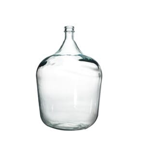 Bouteille dame jeanne 34 l en verre recy