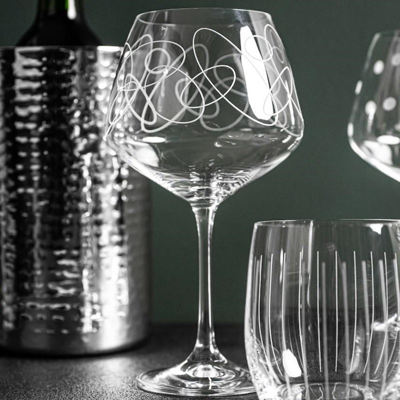 Lot de 6 verres à pied dégustation graph