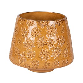 Vase évasé champêtre 22 cm miel