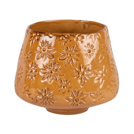 Vase évasé champêtre 17 cm miel