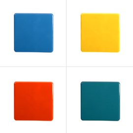 Set de 6 sous verre arc en ciel 11cm (1