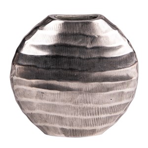 Vase ovale vague en fonte   20 cm