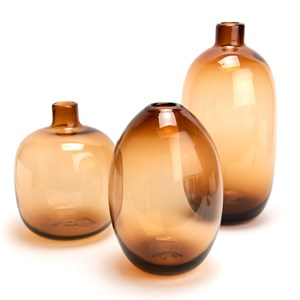 Vase sonora ambre hauteur 25 cm