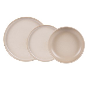 Lot d'assiettes uno sable réactif 18 piè