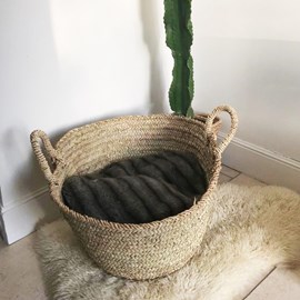 Grand panier xl rangement en fibre de