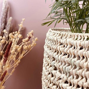 Panier cache-pot en palmier pour toutes