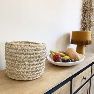 Panier cache-pot en palmier pour toutes