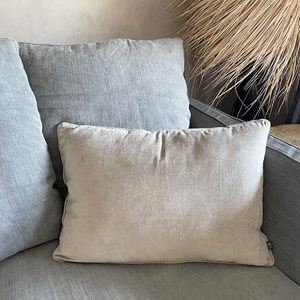 Coussin 1 face velours et 1 face coton