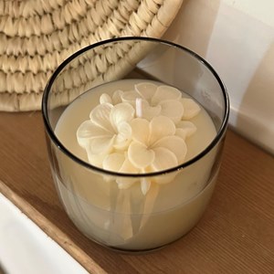 Bougie végétale - verre ankara gris